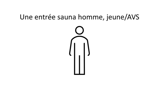 Picture of Entrée unique sauna homme Jeune / AVS