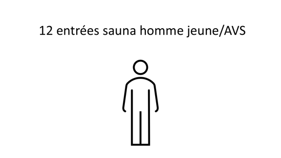 Picture of Carte à 12 points Sauna Homme jeune/AVS