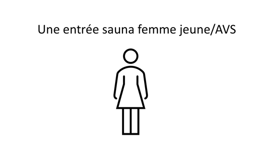 Bild von Entrée unique sauna femme Jeune / AVS